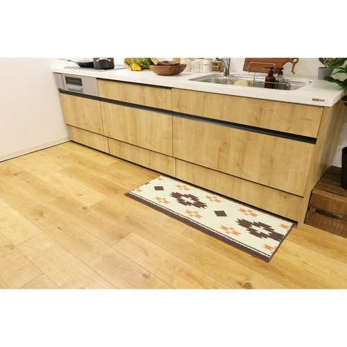 キッチンマット 45×120cm アイボリー