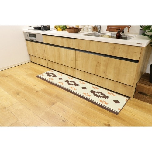 キッチンマット 45×180cm アイボリー