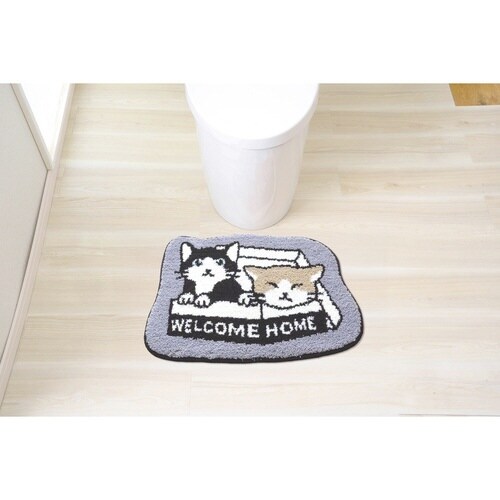 玄関マット 室内 マルチマット ハチワレ