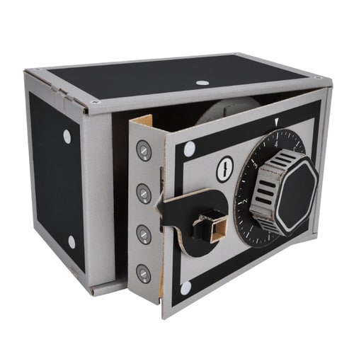 ダンボール おもちゃ ダイヤル式金庫