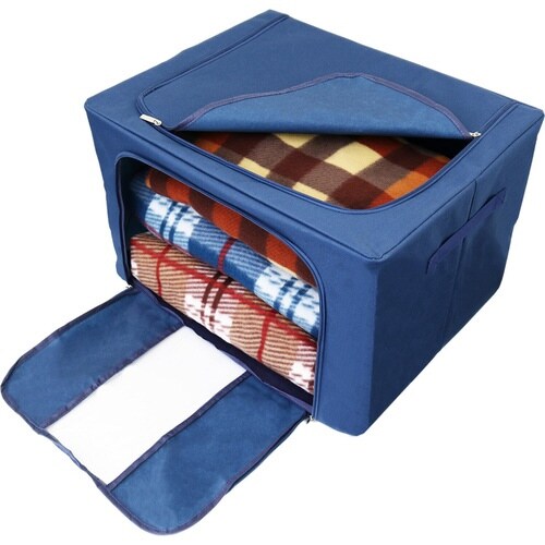 収納ボックス 窓付きマルチ収納ボックス ネイビー