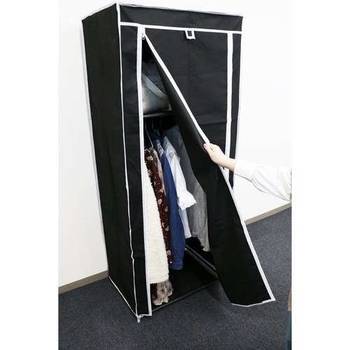 ハンガーラック シンプルハンガーラック カバー付き