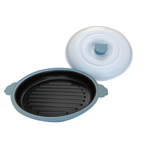 レンジパン 丸型 電子レンジ調理器 ブルーグリーン