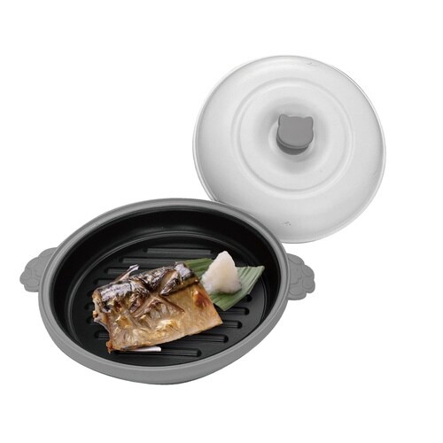 レンジパン 丸型 電子レンジ調理器 グレー