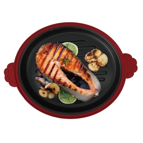 レンジパン 丸型 電子レンジ調理器 レッド