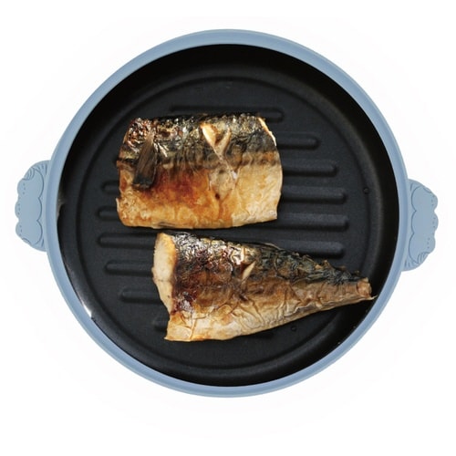 レンジパン 丸型 電子レンジ調理器 くすみブルー