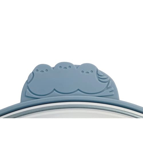 レンジパン 丸型 電子レンジ調理器 くすみブルー