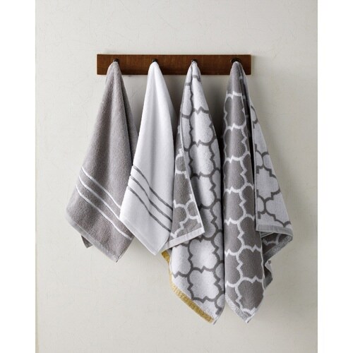 フェイスタオル リフレル ボーダー ホワイト