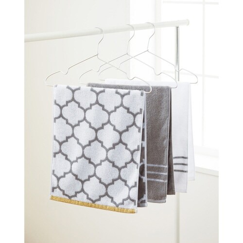 フェイスタオル リフレル ボーダー グレー