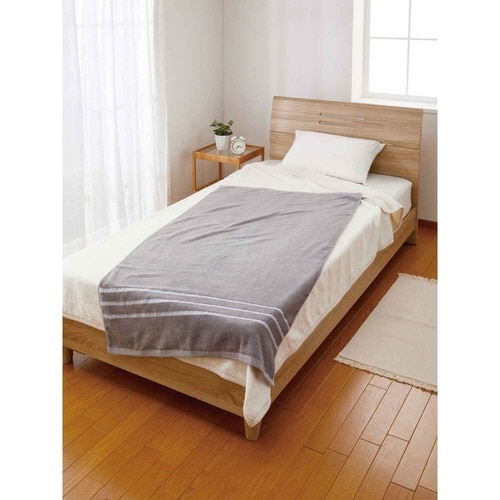 バスタオル 大判 リフレル ボーダー グレー