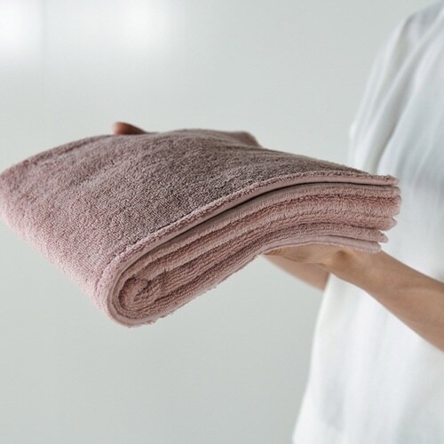 バスタオル スリム スモークピンク