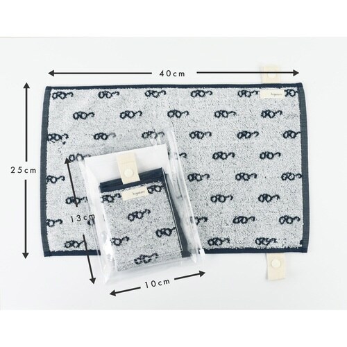 ハンドタオル Mikketa めがね(ネイビー)