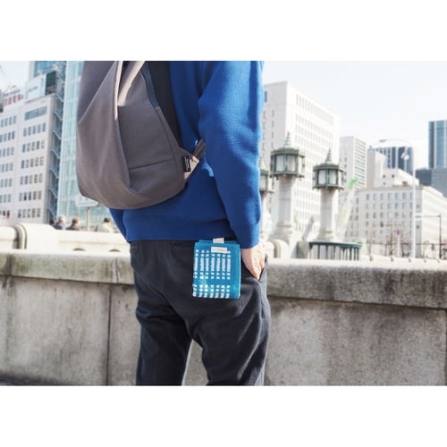 ハンドタオル Mikketa ラインブルー