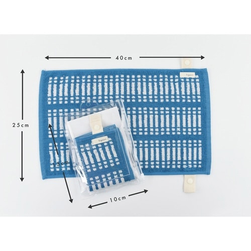 ハンドタオル Mikketa ラインブルー