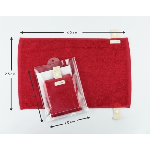 ハンドタオル Mikketa レッド