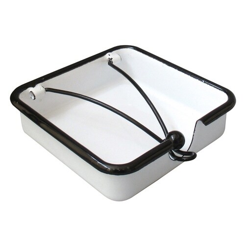 ホーロー蚊遣り ハンドル付き ホワイト