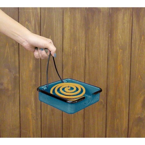 ホーロー蚊遣り ハンドル付き ブルー