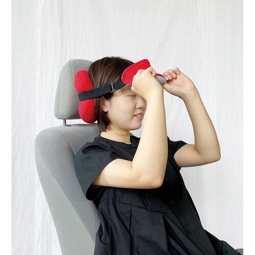 トラベルグッズ アイマスク&ピロー レッド