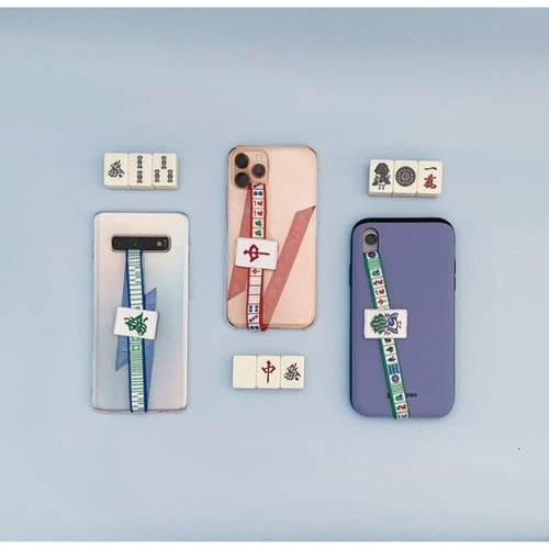 スマホストラップ 麻雀 スマホ 落下防止 緑一色