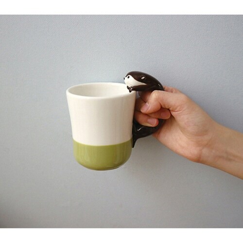 マグカップ 200ml カワウソ 陶器 チョコ