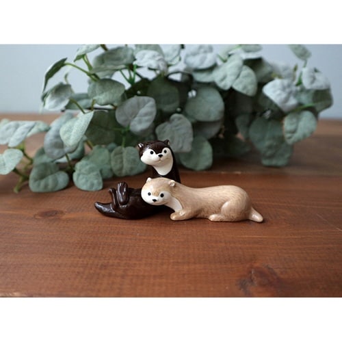 箸置き カワウソ 陶器 チョコ