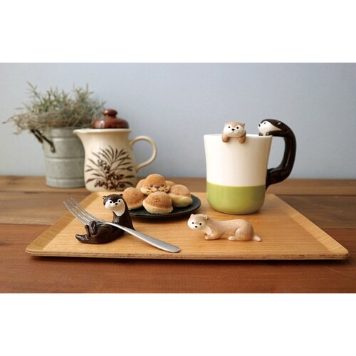 箸置き カワウソ 陶器 チョコ