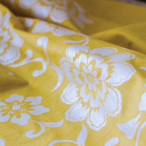 風呂敷 大判 145cm 着物包み 花唐草 からし