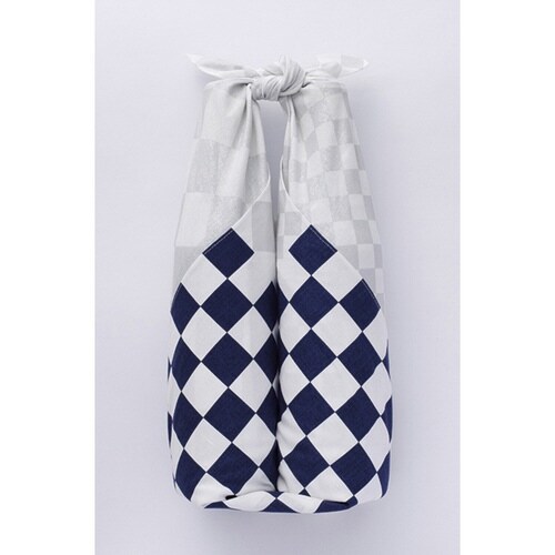 風呂敷 二巾 ハレ包み 市松 コン 70cm 中判