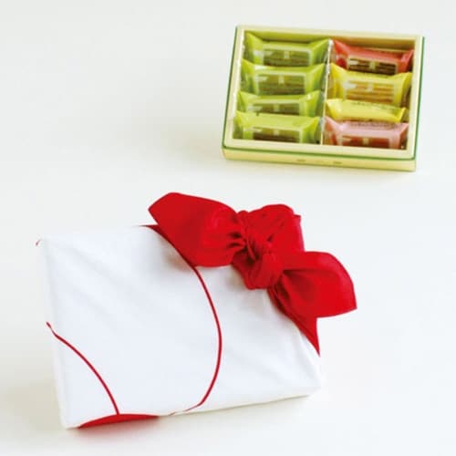 風呂敷 エコバッグ 70cm 中判 二巾 赤