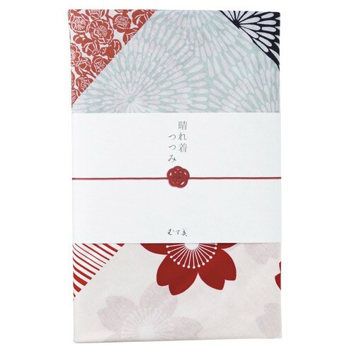 風呂敷 大判 145cm 着物包み 花づくし アカ