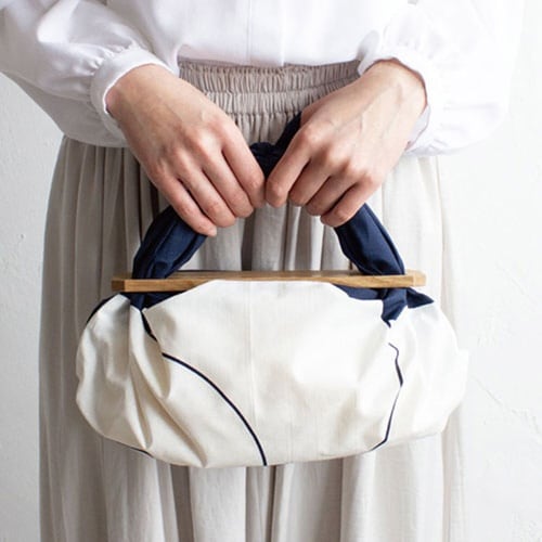 風呂敷 エコバッグ 70cm 中判 二巾 紺