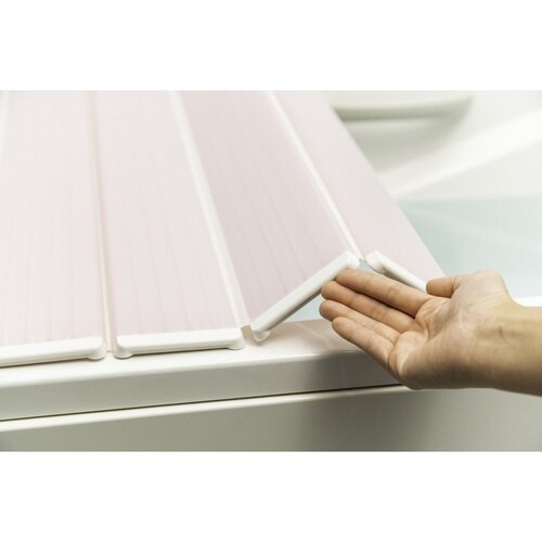 風呂ふた 折りたたみ 抗菌 防カビ パールピンク