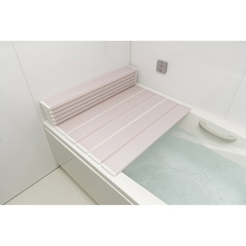 風呂ふた 折りたたみ 抗菌 防カビ パールピンク