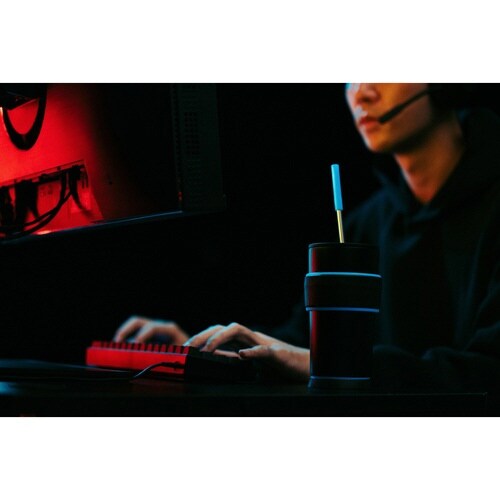 ストロータンブラー 550ml ブラックブルー