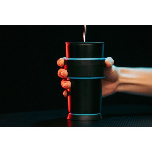 ストロータンブラー 550ml ブラックブルー