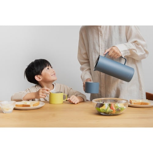 卓上ポット 1L 保温 保冷 ダークブルー