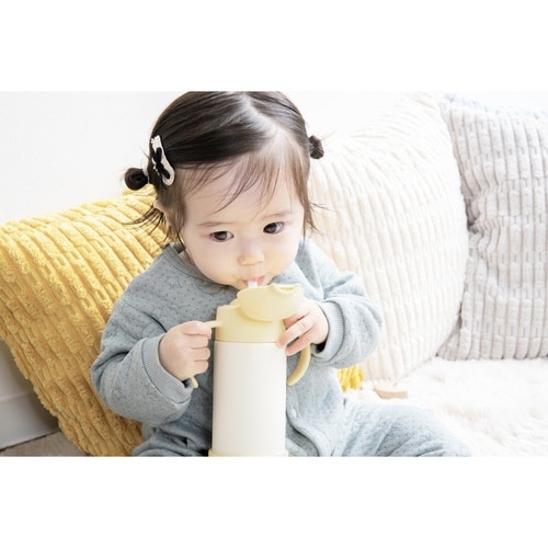 ベビー水筒 食洗機対応 ストローボトル イエロー