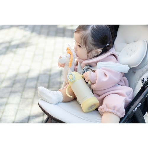 ベビー水筒 食洗機対応 ストローボトル イエロー