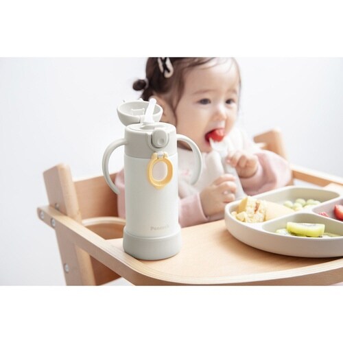 ベビー水筒 食洗機対応 ストローボトル グレー