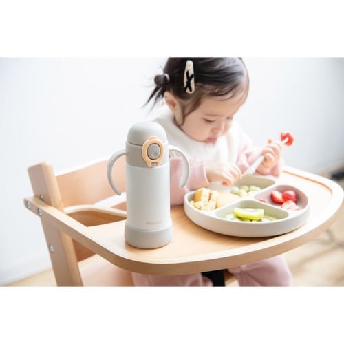 ベビー水筒 食洗機対応 ストローボトル グレー