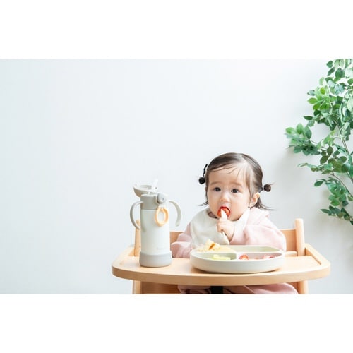 ベビー水筒 食洗機対応 ストローボトル グレー