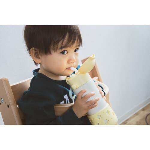 ベビー水筒 食洗機対応 ストローボトル イエロー