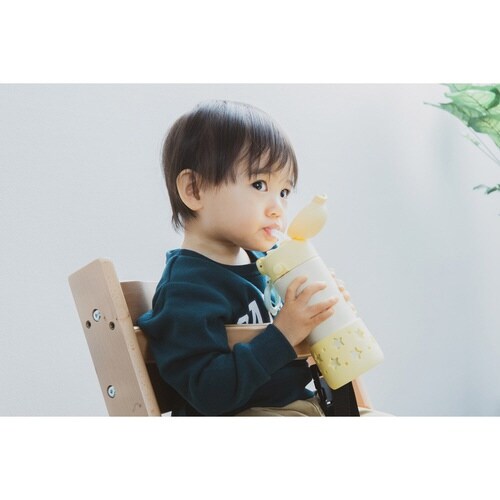 ベビー水筒 食洗機対応 ストローボトル イエロー