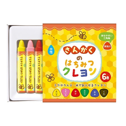 クレヨン さんかくのはちみつくれよん 6色