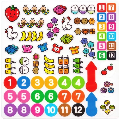 おもちゃ ぺたぺたシールでおけいこ すうじ