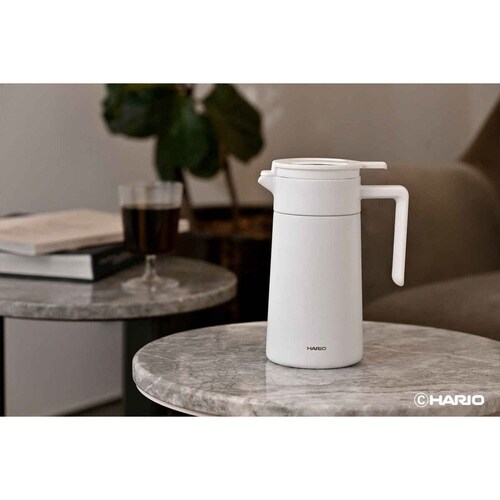 ハリオ ポット 600ml 魔法瓶 保温 ホワイト