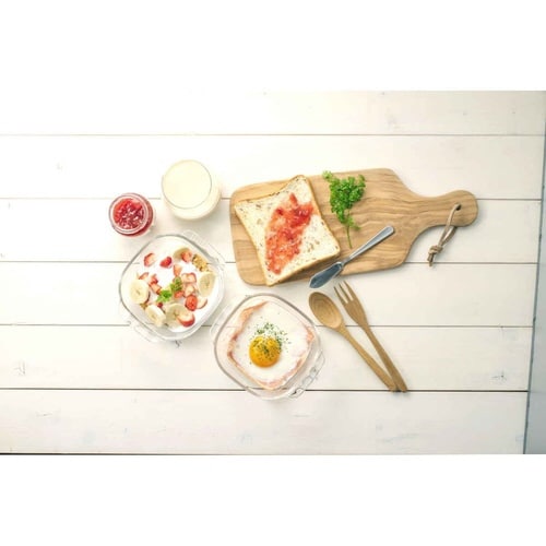 ハリオ トースター皿 耐熱ガラス 3個入り