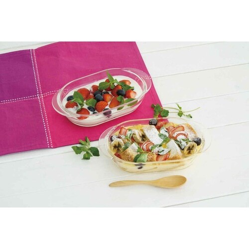 ハリオ グラタン皿 21cm 耐熱ガラス 2個入り