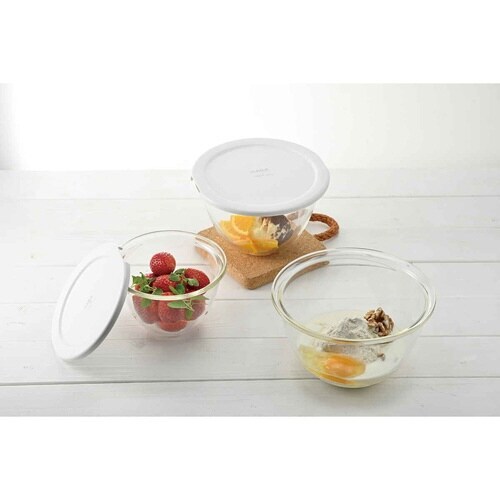 ハリオ 耐熱ガラス製ボウル 3個セット