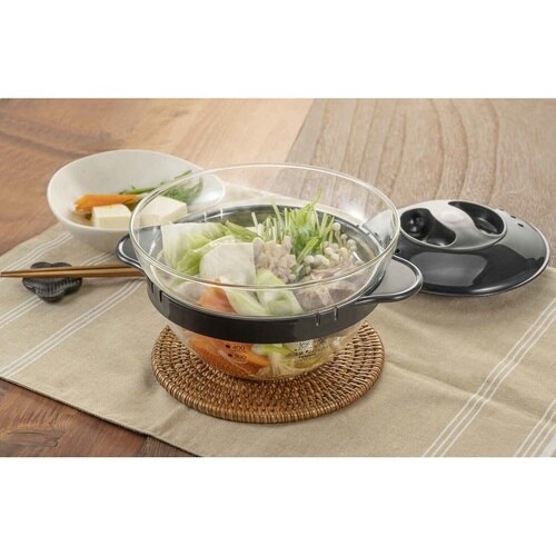 ハリオ 電子レンジ調理鍋 ガラスのレンジおかず鍋